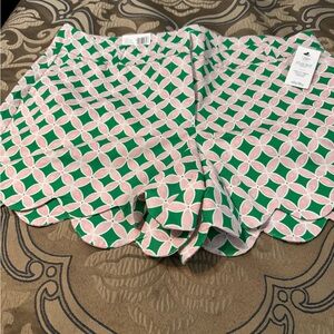 Green and Pink Patterned Shorts